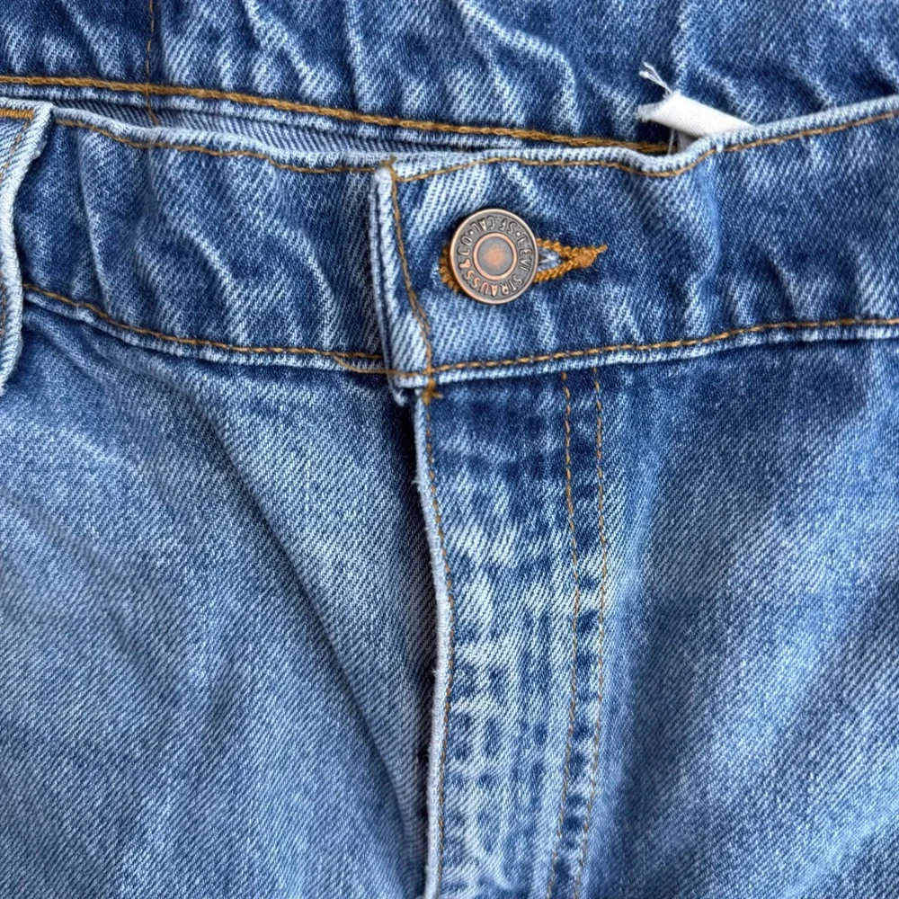 Vtg Levis 505 Orange Tab‎ Jeans Mens 40x30 Blue Light Wash Distressed USA Made